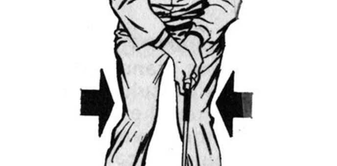 *Tip nº 2 Arnold Palmer: Presione las rodillas hacia adentro*