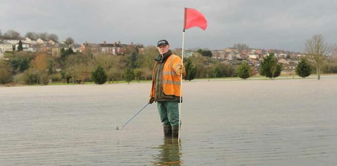 Cancha inundada